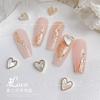 Nail art amor fritillary jóias pequeno coração de metal afiação diamante mágico shell pedra acessórios de decoração de unhas atacado