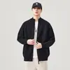 Suéter de Color Sólido para Hombre 2025 Otoño e Invierno Nuevo Estilo Tejido Perezoso de Alta Gama Casual Chaqueta Cardigan