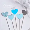 Decoración de Pastel de Cumpleaños Topper con Forma de Estrella de Gradiente de Colores con Diseño de Cielo Estrellado Rosa y Brillante