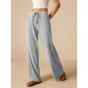 Moda Femenina Europea y Americana Transfronteriza 2025 Casual Holgado Otoño e Invierno Moderno Elegante Pantalones de Pierna Ancha Pantalones Largos Cintura Elástica Pantalones de Mujer