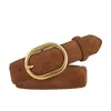 Cinturón de Mujer, Nuevo Cinturón de Cuero Gamuzado, Decoración de Cuero Genuino para Mujer, Para Combinar con Jeans, Accesorios de Diseño Único