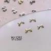Celebridad de Internet Mini Nueva Aleación Pajarita Joyería para Uñas Plata Estéreo Dulce y Genial Arte de Uñas Decoraciones para Uñas