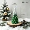 Vela Perfumada Árbol de Hierro Cubierto de Nieve Decoración para Fiesta Navideña Adorno de Ambiente Vela de Navidad Regalo