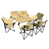 Juego personalizado de silla lunar para exteriores y mesa enrollable para camping, picnic, equipo de barbacoa, puesto de mercado nocturno, juego completo de mesas y sillas al por mayor