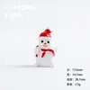 Figura de Muñeco de Nieve de Resina Navideña, Miniatura de Fiesta Invernal, Adorno en Miniatura de Escena de Nieve, Tema Navideño Lindo