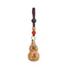 Pingente de chaveiro de cabaça oca de madeira de pêssego, chaveiro de cabaça para o ano do zodíaco, decoração de chaveiro de carro, cabaça de segurança portátil