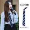 Corbata Sana Mismo Estilo Rayas Diagonales 2025 Moda Versión Coreana Estilo Universitario Lindo Accesorio de Bufanda Versátil para Mujer