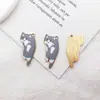 1 Colgante de Gato de Esmalte de Aleación 12X25Mm Accesorios Colgantes Pendientes Accesorios para el Cabello Teléfono Accesorios para Joyería DIY