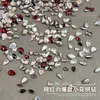 Rhinestones de Circonita Biselada Brillantes para Uñas, Rhinestones de Colores Mini Gota de Agua de Fondo Plano con Forma de Flor Irregular para Decoraciones de Uñas
