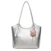 Bolsa de Ombro para Trabalho de Início de Outono Bolsa Grande para Mulheres 2025 Nova Bolsa Tote Retro Simples Bolsa de Ombro Versátil de Grande Capacidade