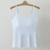 Ropa Interior de Espalda Lisa para Belleza Camiseta sin Mangas de Seda Helada con Sensación Fresca y Almohadillas para Sujetador Integradas Top Delgado de Verano para Usar Debajo o Como Prenda Exterior