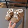 Nuevas Botas de Nieve de Invierno 2025 para Niños, Zapatos Cálidos y Lindos con Pelo para Bebés y Niños Pequeños, Lindos Zapatos de Algodón con Lazo
