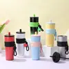 Novo Modelo de Caneca Térmica de Aço Inoxidável 316 com Canudo, Design Aurora, Alta Estética Portátil para Carro