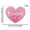 Parches de Tela Bordados Serie Rosa de Dibujos Animados Transfronterizos, Parches para Zapatos en Forma de Corazón, Insignias Bordadas, Accesorios para Ropa, Al por Mayor en Stock