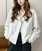 Chamarra cortavientos con capucha para mujer, estilo coreano otoño 2026, chamarra cortavientos holgada y moderna para mujeres petite, chamarra con capucha casual