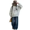 Conjunto de sudadera para niña 2026 nuevo y elegante de estilo coreano informal para niños mayores, diseñado con una prenda superior de dos piezas