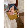 Bolso Tejido de Mano de Moda de Verano para Mujer 2025 Nueva Moda Estilo Pastoral Bolso Cesta de Verduras Estilo Vacacional Bolso de Paja