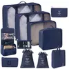 Conjunto de Sacos de Armazenamento para Viagem Transfronteiriça Roupas Roupa Íntima Calças Saco de Embalagem Separado Saco de Armazenamento Roupas Sapatos Bagagem Bolsa de Viagem