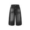 Shorts Jeans Rasgado Masculino Jie Zhan 26 Primavera/Verão Nova Marca de Moda de Rua Shorts Casuais Retos Largos para Homens.