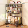 Estante para tazas para escritorio, estante de almacenamiento de tazas de múltiples niveles, estante para bocadillos, estante de almacenamiento en capas para tazas de café y tazas de escritorio