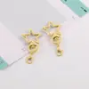Chaveiro giratório de estrela de cinco pontas de macaron + fecho lagosta DIY feito à mão material auto-fabricado conta perler gancho acessórios de joia