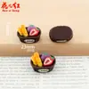 Cestas de Bambú de Nuevo Estilo para Pan y Fruta, Accesorios de Resina de Pegamento de Crema Hechos a Mano para Bricolaje, Colgantes, Adornos Pequeños