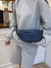 Bolsa de Peito 2025 Outono Nova Moda Tendência Casual Grande Capacidade Simples de Ombro Cruzado Cor Sólida Pequena Fresca Bolsa de Cintura