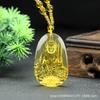 Alta qualidade de vidro Guanyin tendência para Bodhisattva senhoras colar atacado cor pingente jóias acessórios fábrica atacado