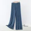 Pantalones de Modal de Pierna Ancha para Mujer, Pantalones de Baile Lisos con Caída, Cintura Alta Sueltos Adelgazantes, Adecuados para Uso en Exteriores y en Casa, Estilo Delgado