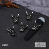 Arte de Unhas Estilo Dark Wind de Halloween Transfronteiriça Croix Estrela Cruz Caveira Anjo dos Desejos Amor Joias Metálicas para Unhas