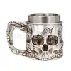 Novo Caneca de Cerveja Vintage Criativa de Halloween Personalizada Crânio Copo de Cerveja Resina de Relevo 3D Aço Inoxidável