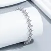 Prata de lei maciça S925, 26 pedras principais, cravação vazia de 4,2 mm, pulseira de diamante DIY com design de diamantes empilhados de alta qualidade