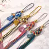 Bolsa de Piña Colgante Juguete Estilo Antiguo Cuerda Colgante para Pieza de Mano Bolsita Colgante para Coche Accesorios Decorativos Semiacabado Borla Pequeña Multicolor Lote