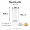 Pote transparente selado de PET em estoque, diâmetro de 85 mm, pote de plástico de grau alimentício para produtos secos, chá e armazenamento