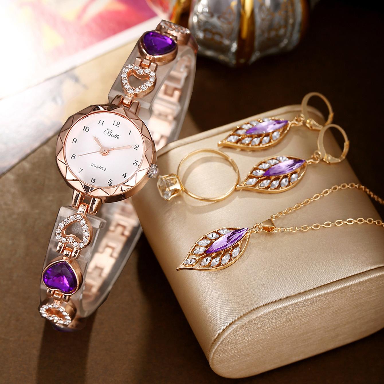 4件套紫色叶子首饰套装(紫色手表光板皮) (1).JPG