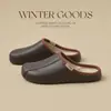 Pantuflas Lidani impermeables con carcasa de EVA estilo Birkenstock, pantuflas de interior para el hogar de otoño/invierno para mujer, antibacterianas, cálidas y con forro polar, también adecuadas para que los hombres las usen al aire libre
