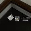 Qingmei flash explosivo boutique circonita inferior súper brillante decoración de diamante para uñas carbono alto transparente cuadrado grueso azúcar de roca ovalado circonio