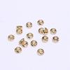 Bolsa de cuentas hecha a mano DIY directa de fábrica, color oro real de 18k, cuenta espaciadora, corte rueda, cuenta suelta, accesorios para pulsera