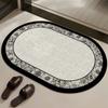 Alfombrilla de Baño, Alfombrilla Antideslizante Absorbente de Agua para Puerta de Inodoro, Alfombra de Baño Fuerte Absorbente de Agua de Tierra de Diatomeas