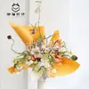 Série Papel Fenghua Cor Sólida Espiral Papel Impermeável Resistência ao Rasgo Espessado Papel de Embrulho para Flores Material para Floricultura Atacado