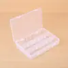 Caixa plástica transparente de 24 compartimentos sem divisória, caixa para pó de nail art à prova de poeira, organizador de mesa para elásticos, cílios, cosméticos