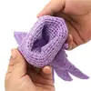 Luvas de Banho de Nylon de Cinco Dedos Toalha Esfoliante Infantil Toalha de Banho Espumante Colorida Raspador de Costas para Banho Sem Esfregar Fabricante Atacado