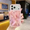Estilo Oceánico de Verano Arena Movediza Rosa Mariposa Funda para iPhone 18 Pro Max Silicona Líquida Tacto Amigable con la Piel A Prueba de Golpes