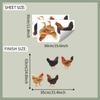 Pegatinas de pared decorativas para el hogar, diseño de gallo de simulación idílica creativa, divertidas y divertidas, para cocina, restaurante, venta al por mayor, f401