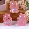 Resina Luminiscente Gatito Saludando a la Luna Luna Gato Figura Linda Moderna Creativa Decoración de Escritorio de Coche Pequeño Adorno