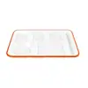 A8 Imitación Porcelana Melamina Plato Rápido Comida Plato Cena Rectangular Compartimentado Comercial Escuela Fábrica Comedor Especial Plato Arroz y Guarnición