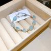 Exquisito Pulsera de Mariposa de Cristal Artificial Perla Plata Rota para Niñas, Pulsera de Moda y Versátil, Joyería de Mano Fresca y de Gama Alta