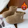 Botas de Nieve para Niños 2026 Invierno Nuevo Estilo Unisex Niños Más Terciopelo Cálido Zapatos Grandes de Algodón Niños Medianos y Grandes Cálidos Botas de Algodón del Noreste