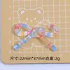 Pajarita Transparente de Hielo Multicolor Dibujos Animados Hecho a Mano DIY Accesorios para Joyería Pegamento de Crema Resina Accesorios Pequeños Material para Pasadores Venta al por Mayor