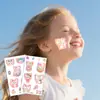 10 Piezas de Pegatinas de Tatuaje de Kuromi que Brillan en la Oscuridad, Linda Decoración Facial de My Melody para Niños, Papel Impermeable de Dibujos Animados Frescos